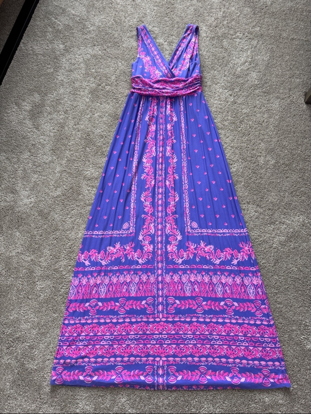 Lilly Pulitzer Margarita Maxi Dress in Mystical Purple Coral Craze - Picture 3 of 6